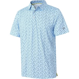 image:imageM MAELREG Boys Polo Shirt Short Sleeve Performance Dry Fit Stretch Funny Print Active Casual Collared Golf Shirts for BoyBlue Dinosaur
