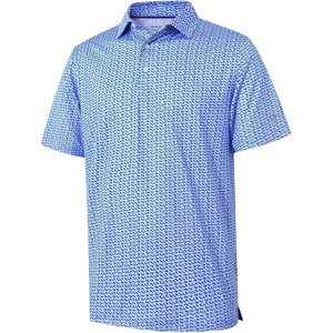 image:imageM MAELREG Boys Polo Shirt Short Sleeve Performance Dry Fit Stretch Funny Print Active Casual Collared Golf Shirts for BoyBluejay Navy Dogs