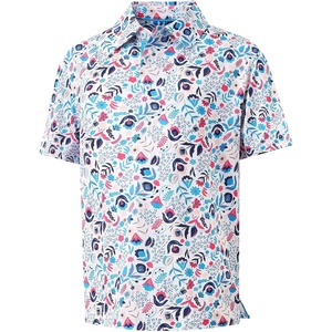image:imageM MAELREG Boys Polo Shirt Short Sleeve Performance Dry Fit Stretch Funny Print Active Casual Collared Golf Shirts for BoyColorful Plants