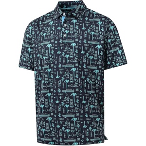 image:imageM MAELREG Boys Polo Shirt Short Sleeve Performance Dry Fit Stretch Funny Print Active Casual Collared Golf Shirts for BoyNavy Ocean Beach