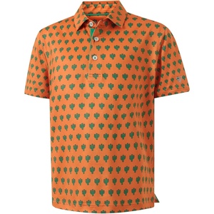 image:imageM MAELREG Boys Polo Shirt Short Sleeve Performance Dry Fit Stretch Funny Print Active Casual Collared Golf Shirts for BoyOrange Cactus