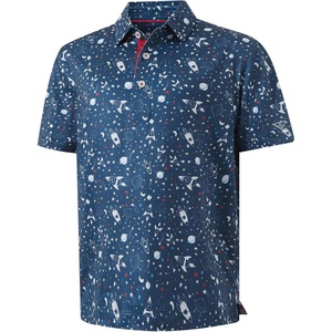 image:imageM MAELREG Boys Polo Shirt Short Sleeve Performance Dry Fit Stretch Funny Print Active Casual Collared Golf Shirts for BoySpace Rocket