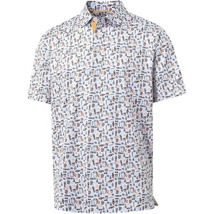 image:imageM MAELREG Boys Polo Shirt Short Sleeve Performance Dry Fit Stretch Funny Print Active Casual Collared Golf Shirts for BoyWhite Orange Picnic