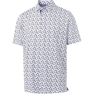 image:imageM MAELREG Boys Polo Shirt Short Sleeve Performance Dry Fit Stretch Funny Print Active Casual Collared Golf Shirts for BoyWhite Purple Shark