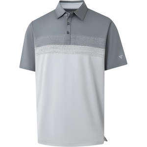 image:imageM MAELREG Golf Shirts for Men Dry Fit Performance Chest Print Color Block Moisture Wicking Casual Short Sleeve Polo ShirtsA GreyGlacier Grey