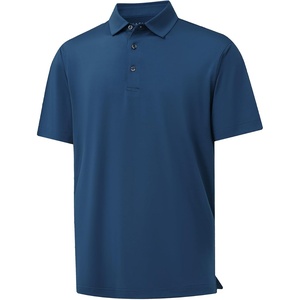 image:imageM MAELREG Golf Shirts for Men Dry Fit Performance Chest Print Color Block Moisture Wicking Casual Short Sleeve Polo ShirtsB Blue