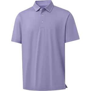 image:imageM MAELREG Golf Shirts for Men Dry Fit Performance Chest Print Color Block Moisture Wicking Casual Short Sleeve Polo ShirtsB Lavender