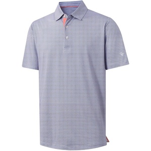 image:imageM MAELREG Mens Golf Shirt Short Sleeve Dry Fit Print Moisture Wicking Performance Patterns Collared Polo ShirtBlue White Oval