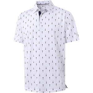 image:imageM MAELREG Mens Golf Shirt Short Sleeve Dry Fit Print Moisture Wicking Performance Patterns Collared Polo ShirtCheck Golf Tee