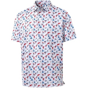 image:imageM MAELREG Mens Golf Shirt Short Sleeve Dry Fit Print Moisture Wicking Performance Patterns Collared Polo ShirtColorful Wild Goose
