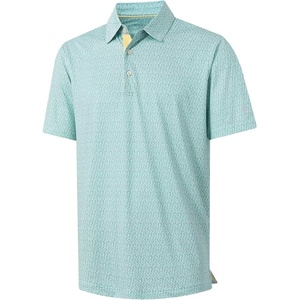 image:imageM MAELREG Mens Golf Shirt Short Sleeve Dry Fit Print Moisture Wicking Performance Patterns Collared Polo ShirtGreen White Fish