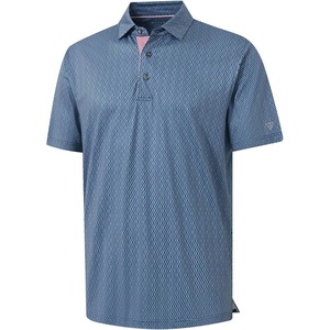 image:imageM MAELREG Mens Golf Shirt Short Sleeve Dry Fit Print Moisture Wicking Performance Patterns Collared Polo ShirtLight Blue Navy Circles