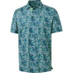 image:imageM MAELREG Mens Golf Shirt Short Sleeve Dry Fit Print Moisture Wicking Performance Patterns Collared Polo ShirtNavy Green Floral