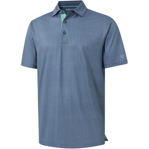 image:imageM MAELREG Mens Golf Shirt Short Sleeve Dry Fit Print Moisture Wicking Performance Patterns Collared Polo ShirtNavy Light Blue Ovals