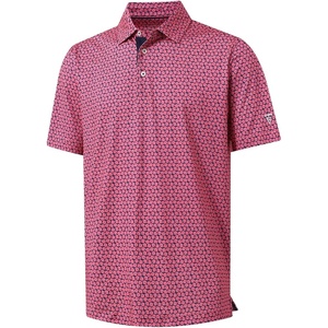 image:imageM MAELREG Mens Golf Shirt Short Sleeve Dry Fit Print Moisture Wicking Performance Patterns Collared Polo ShirtRose Flower