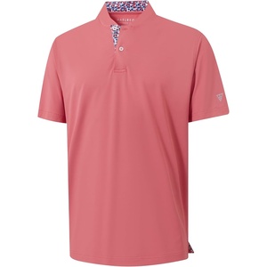 image:imageM MAELREG Mens Golf Shirts Collarless Performance Dry Fit Moisture Wicking Casual Solid Short Sleeve Henley Shirts for MenBrick Red