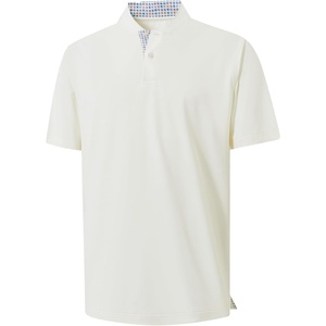 image:imageM MAELREG Mens Golf Shirts Collarless Performance Dry Fit Moisture Wicking Casual Solid Short Sleeve Henley Shirts for MenCream