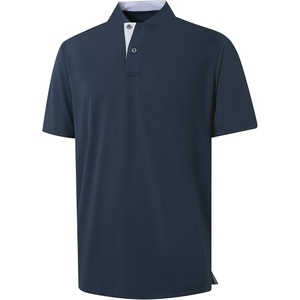 image:imageM MAELREG Mens Golf Shirts Collarless Performance Dry Fit Moisture Wicking Casual Solid Short Sleeve Henley Shirts for MenNavy