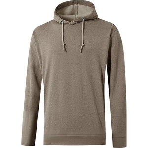 image:imageM MAELREG Mens Hoodies Pullover Performance Lightweight Hoodies For Men With 2 Pocket Dry Fit Wicking Stretch Golf SweatshirtBrown Melange