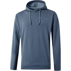 image:imageM MAELREG Mens Hoodies Pullover Performance Lightweight Hoodies For Men With 2 Pocket Dry Fit Wicking Stretch Golf SweatshirtNavy Melange