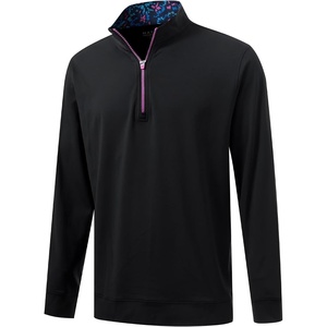 image:imageM MAELREG Mens Quarter Zip Pullover Lightweight Mock Neck Long Sleeve Midlayer Athletic Golf Half Zip Sweatshirt for MenBlack