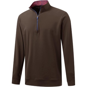 image:imageM MAELREG Mens Quarter Zip Pullover Lightweight Mock Neck Long Sleeve Midlayer Athletic Golf Half Zip Sweatshirt for MenCoffee Brown