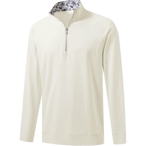 image:imageM MAELREG Mens Quarter Zip Pullover Lightweight Mock Neck Long Sleeve Midlayer Athletic Golf Half Zip Sweatshirt for MenCream