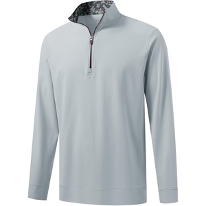 image:imageM MAELREG Mens Quarter Zip Pullover Lightweight Mock Neck Long Sleeve Midlayer Athletic Golf Half Zip Sweatshirt for MenMisty Grey