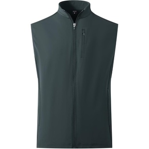image:imageM MAELREG Mens Vest Outerwear Golf WaterResistant Performance Lightweight Fleece Vest for Men Sleeveless Lined MidlayerDark Grey