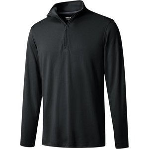 image:imageM MAELREG Quarter Zip Golf Pullover Men Dry Fit Long Sleeve Performance Wicking Mock Neck 14 Zip Pullover Mens SweatshirtBlack