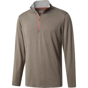 image:imageM MAELREG Quarter Zip Golf Pullover Men Dry Fit Long Sleeve Performance Wicking Mock Neck 14 Zip Pullover Mens SweatshirtBrown Melange