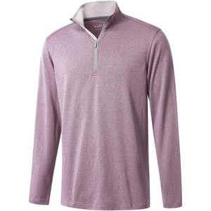 image:imageM MAELREG Quarter Zip Golf Pullover Men Dry Fit Long Sleeve Performance Wicking Mock Neck 14 Zip Pullover Mens SweatshirtDusty Rose Melange
