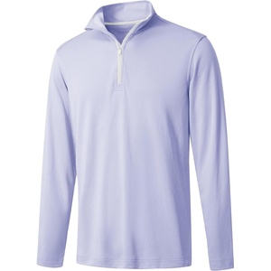 image:imageM MAELREG Quarter Zip Golf Pullover Men Dry Fit Long Sleeve Performance Wicking Mock Neck 14 Zip Pullover Mens SweatshirtLight Purple Melange