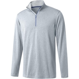 image:imageM MAELREG Quarter Zip Golf Pullover Men Dry Fit Long Sleeve Performance Wicking Mock Neck 14 Zip Pullover Mens SweatshirtLunar Rock Melange
