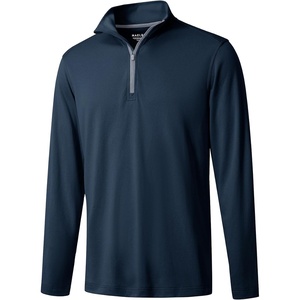 image:imageM MAELREG Quarter Zip Golf Pullover Men Dry Fit Long Sleeve Performance Wicking Mock Neck 14 Zip Pullover Mens SweatshirtNavy