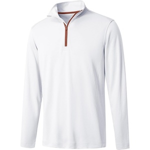 image:imageM MAELREG Quarter Zip Golf Pullover Men Dry Fit Long Sleeve Performance Wicking Mock Neck 14 Zip Pullover Mens SweatshirtWhite