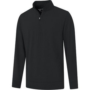 image:imageM MAELREG Quarter Zip Pullover Men Moisture Wicking Performance Heather Midlayer Golf 14 Zip Pullover Mens SweatshirtBlack