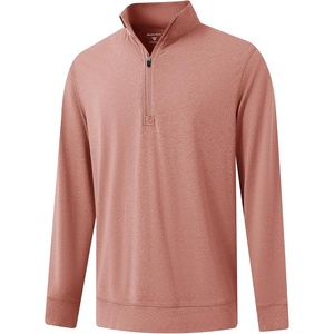 image:imageM MAELREG Quarter Zip Pullover Men Moisture Wicking Performance Heather Midlayer Golf 14 Zip Pullover Mens SweatshirtBrick Melange