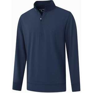 image:imageM MAELREG Quarter Zip Pullover Men Moisture Wicking Performance Heather Midlayer Golf 14 Zip Pullover Mens SweatshirtCobalt Heather