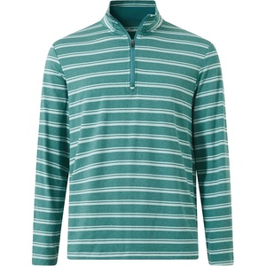 image:imageM MAELREG Quarter Zip Pullover Men Print Dry Fit Long Sleeve Golf ShirtDark Green Stripe