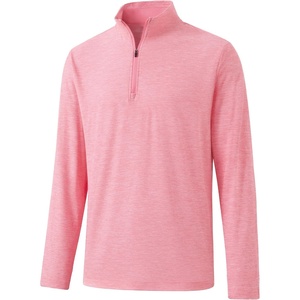 image:imageM MAELREG Quarter Zip Pullover Men Print Dry Fit Long Sleeve Golf ShirtPink Heather