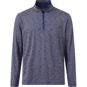 image:imageM MAELREG Quarter Zip Pullover Men Print Dry Fit Long Sleeve Golf ShirtSpace Dye Stripe