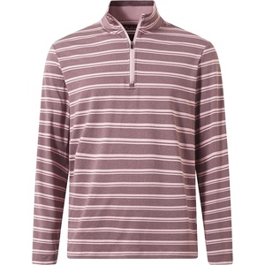 image:imageM MAELREG Quarter Zip Pullover Men Print Dry Fit Long Sleeve Golf ShirtWine Red Stripe