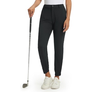 image:imageM MAELREG Womens Golf Pants Lightweight Quick Dry Ankle Zip Track PantsBlack
