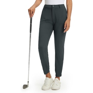 image:imageM MAELREG Womens Golf Pants Lightweight Quick Dry Ankle Zip Track PantsDark Grey