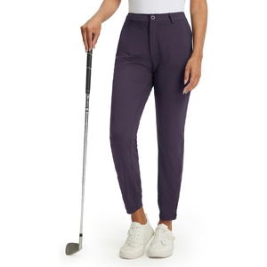 image:imageM MAELREG Womens Golf Pants Lightweight Quick Dry Ankle Zip Track PantsDark Purple