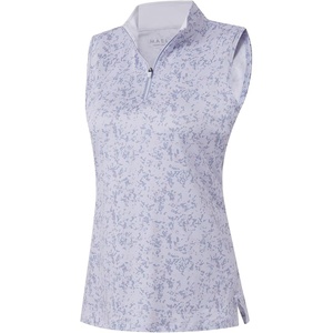 image:imageM MAELREG Womens Golf Shirt Sleeveless Collared Zip Up Patterns Polo Moisture Wicking Dry Fit Tennis Tank TopPink Purple Rose