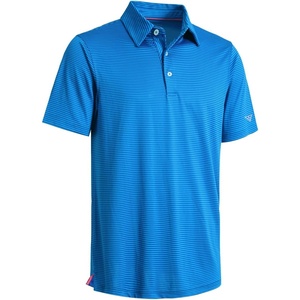 image:imageMens Golf Polo Shirts Short Sleeve Striped Performance Moisture Wicking Dry Fit Golf Shirts for MenCobalt Stripe