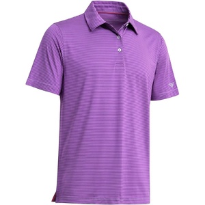 image:imageMens Golf Polo Shirts Short Sleeve Striped Performance Moisture Wicking Dry Fit Golf Shirts for MenLilac Stripe