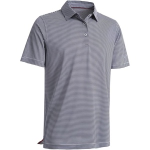 image:imageMens Golf Polo Shirts Short Sleeve Striped Performance Moisture Wicking Dry Fit Golf Shirts for MenNavy Stripe